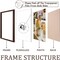 8.5 by 11 Picture Frame Walnut, Picture Frames 8.5 x 11frame with Shatter Resistant Plexiglass for Wall Mounting Display Horizontally or Vertically Hanging, Diploma Certificate Frames 8.5 x 11